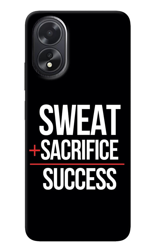 Sweat Sacrifice Success Oppo A18/Oppo A38 Back Cover