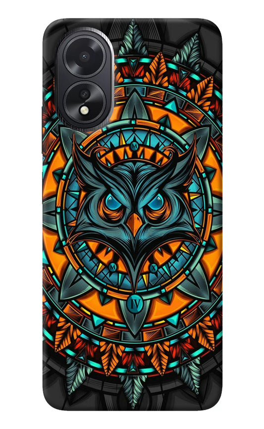 Angry Owl Art Oppo A18/Oppo A38 Back Cover