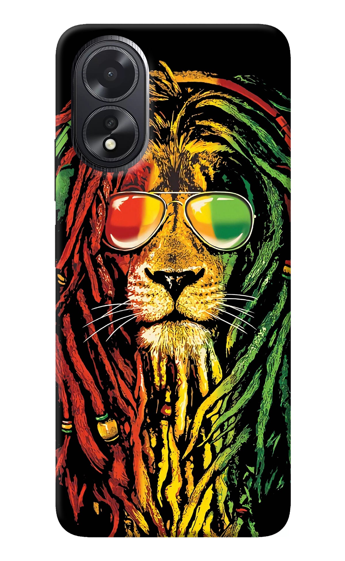 Rasta Lion Oppo A18/Oppo A38 Back Cover