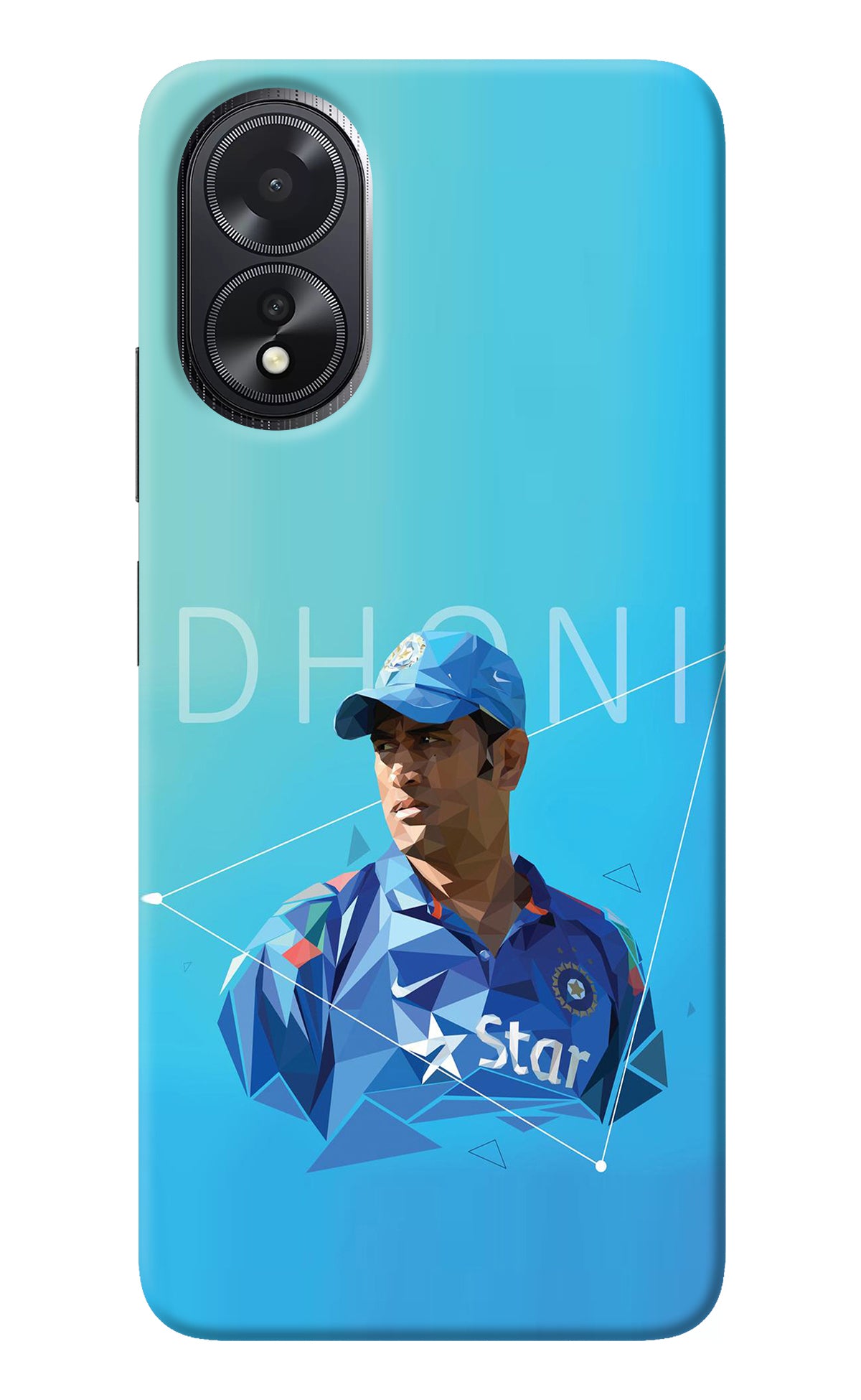 Dhoni Artwork Oppo A18/Oppo A38 Back Cover