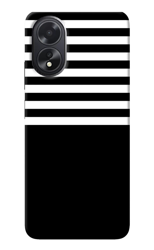 Black and White Print Oppo A18/Oppo A38 Back Cover