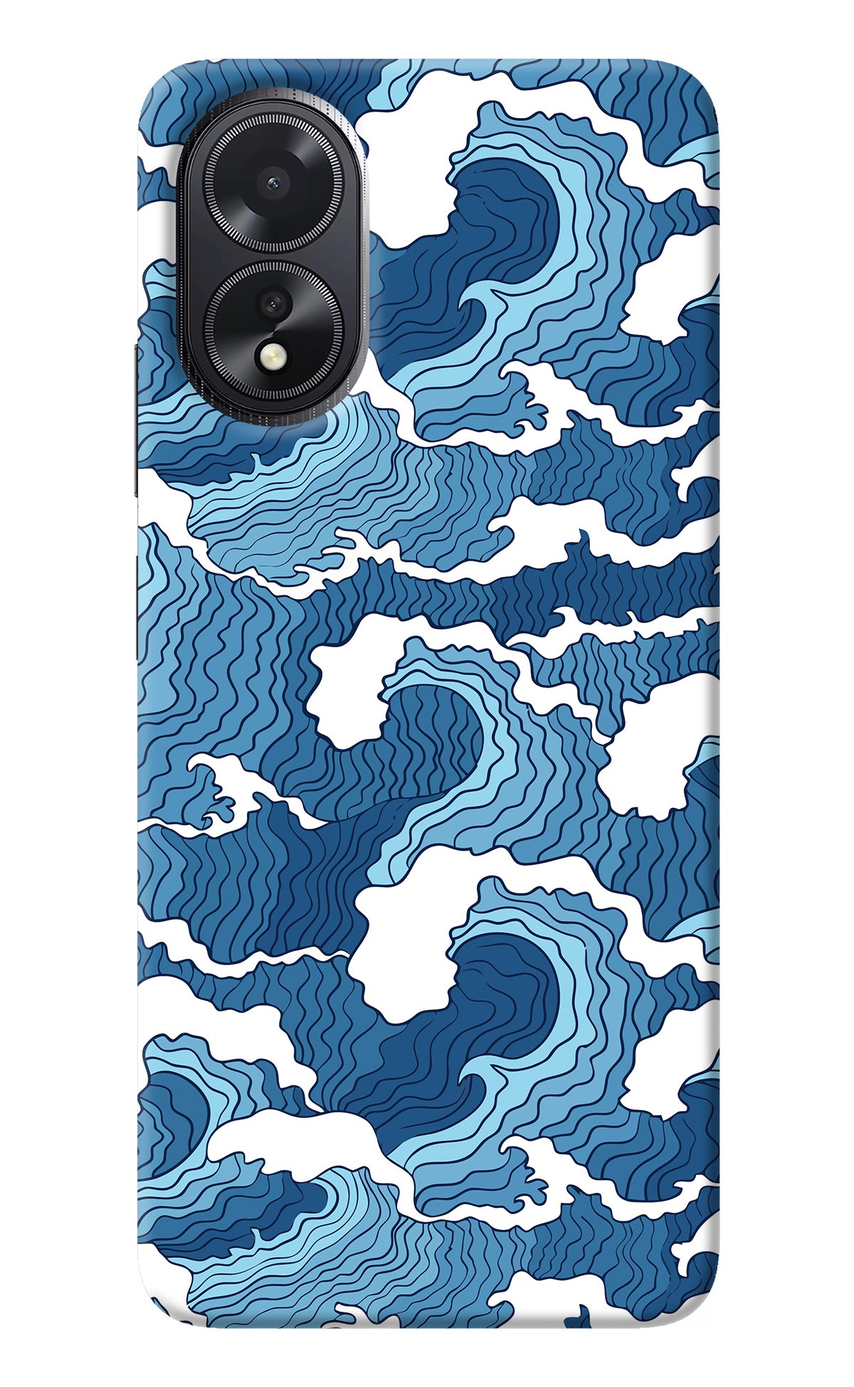 Blue Waves Oppo A18/Oppo A38 Back Cover