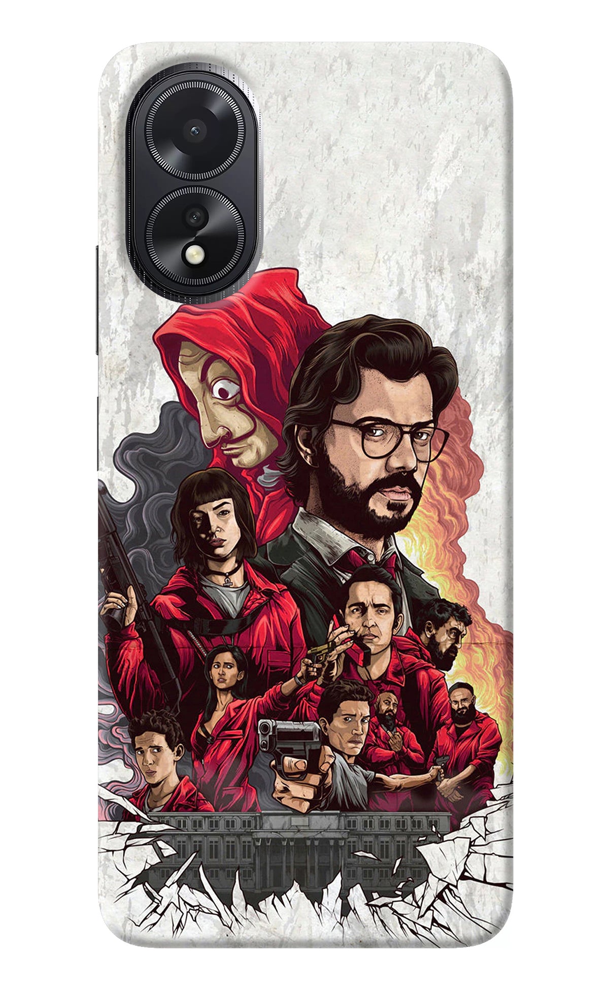 Money Heist Artwork Oppo A18/Oppo A38 Back Cover