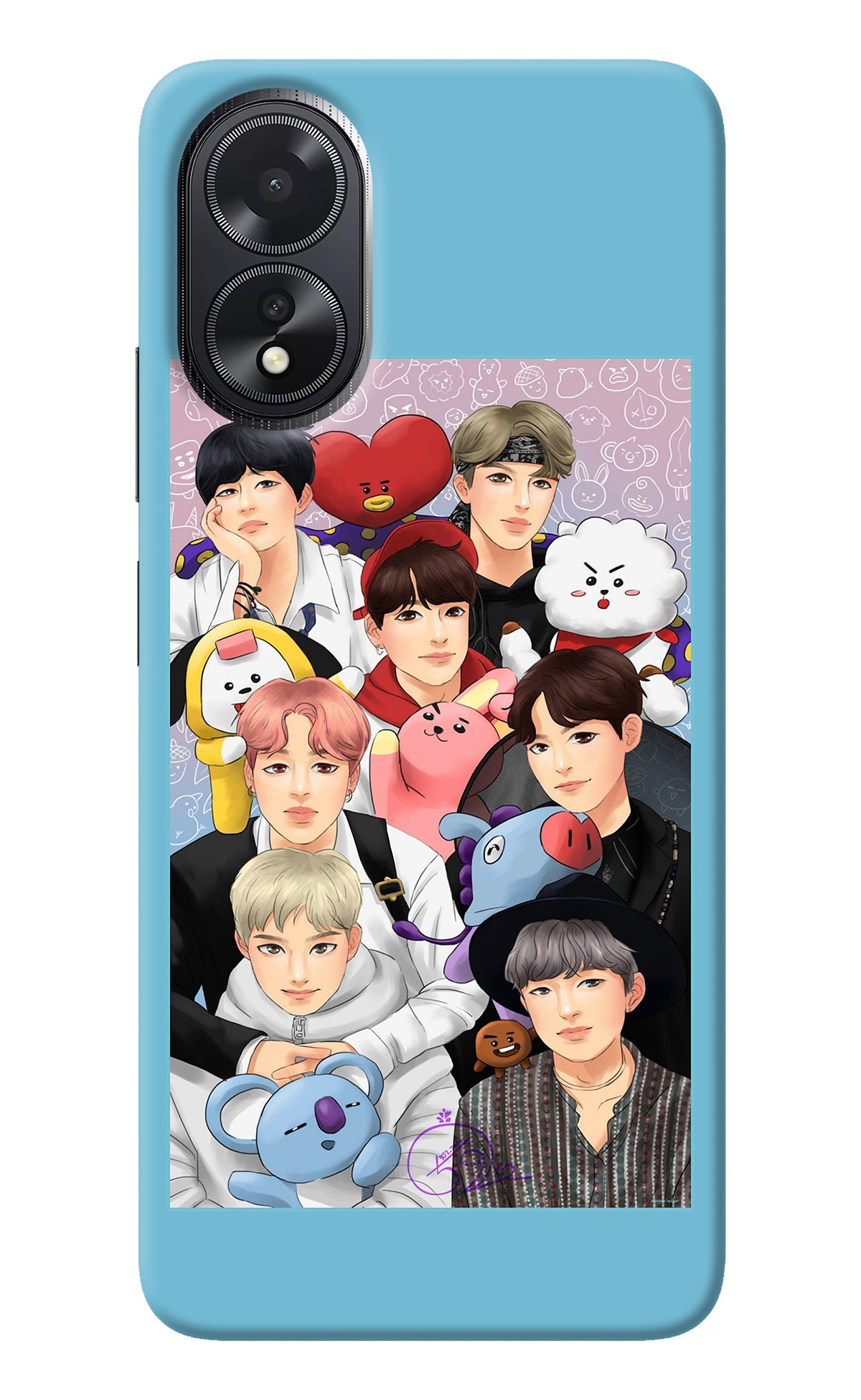 BTS with animals Oppo A18/Oppo A38 Back Cover