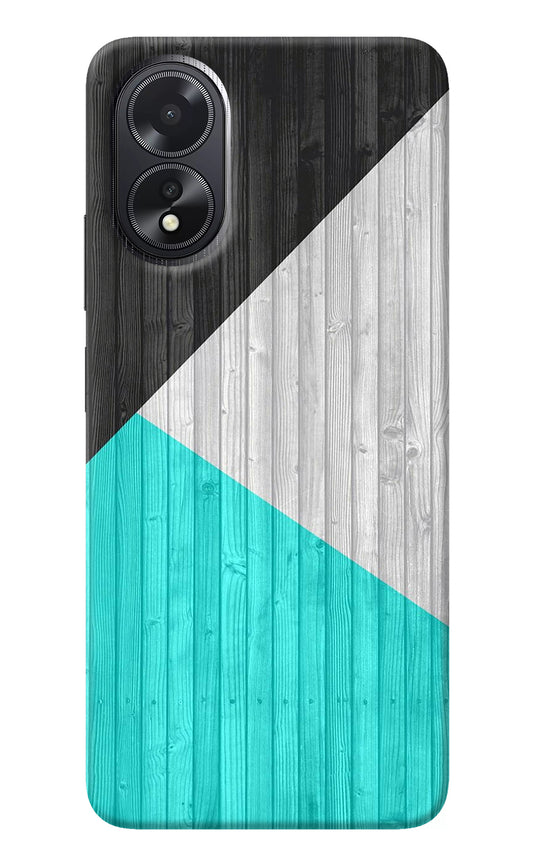 Wooden Abstract Oppo A18/Oppo A38 Back Cover
