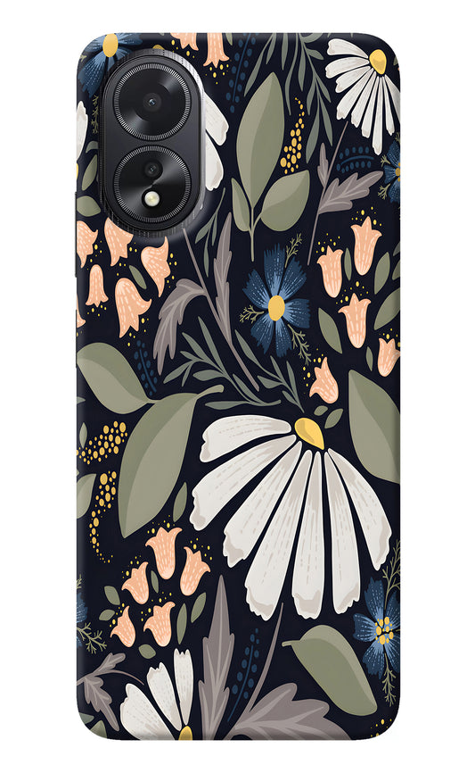 Flowers Art Oppo A18/Oppo A38 Back Cover