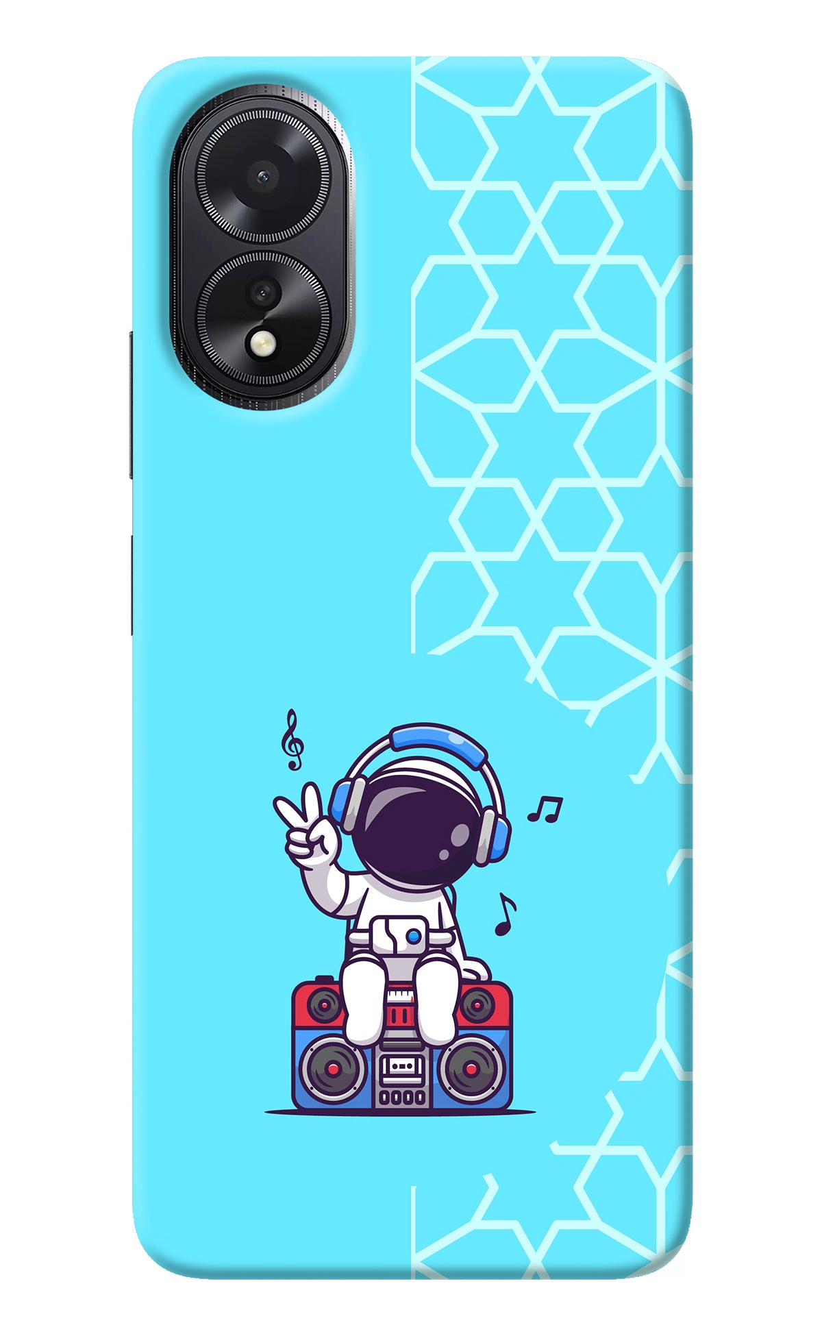 Cute Astronaut Chilling Oppo A18/Oppo A38 Back Cover