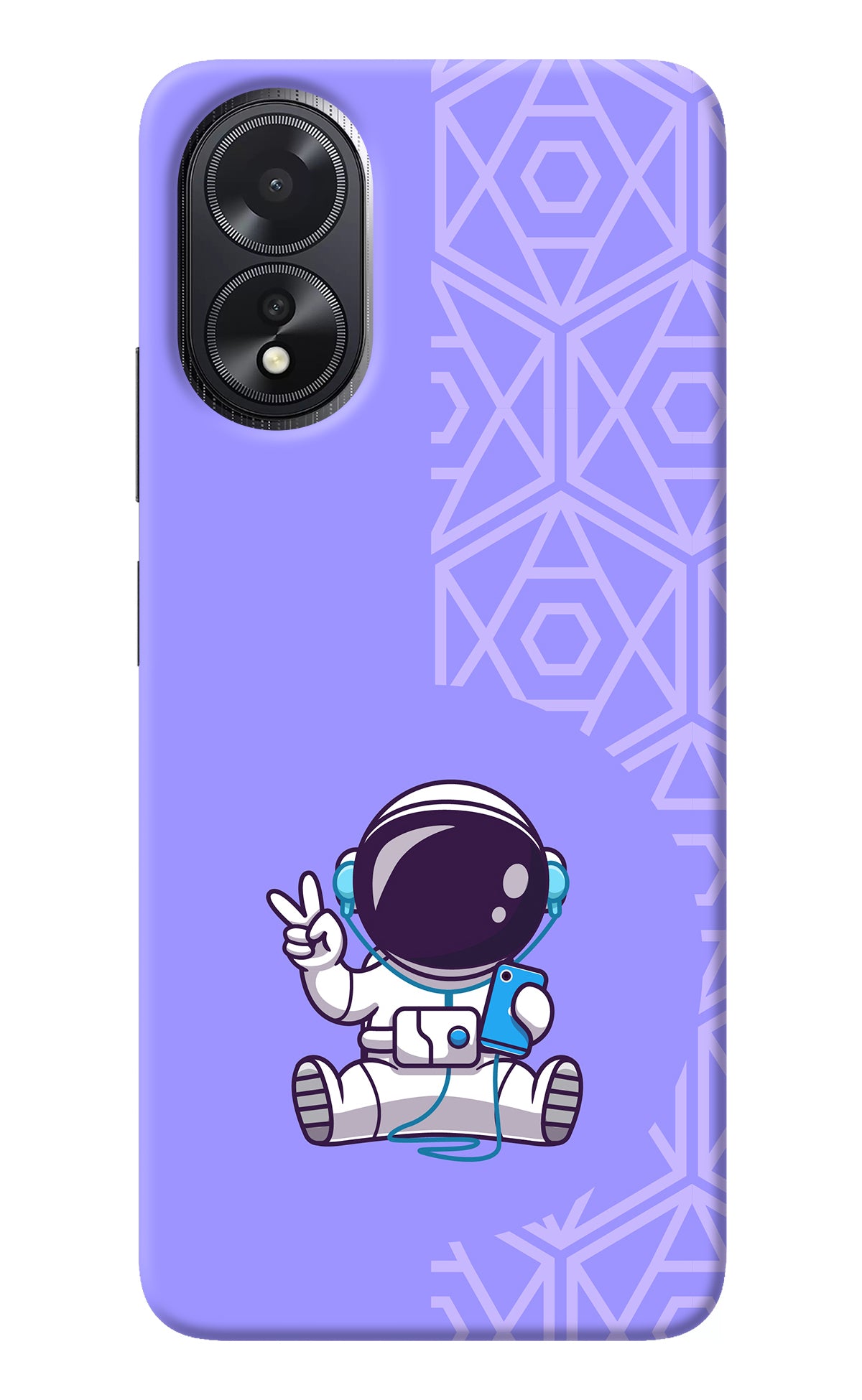 Cute Astronaut Chilling Oppo A18/Oppo A38 Back Cover