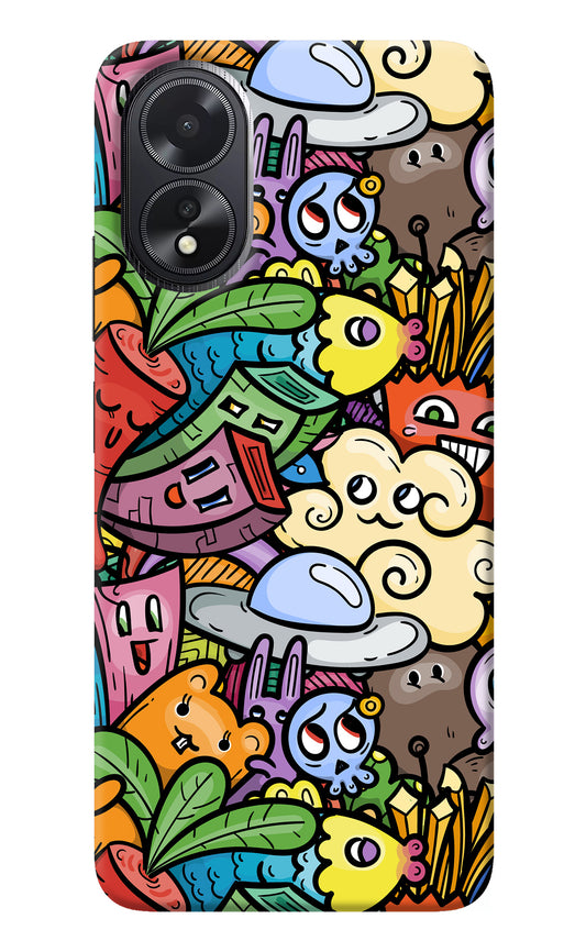 Veggie Doodle Oppo A18/Oppo A38 Back Cover