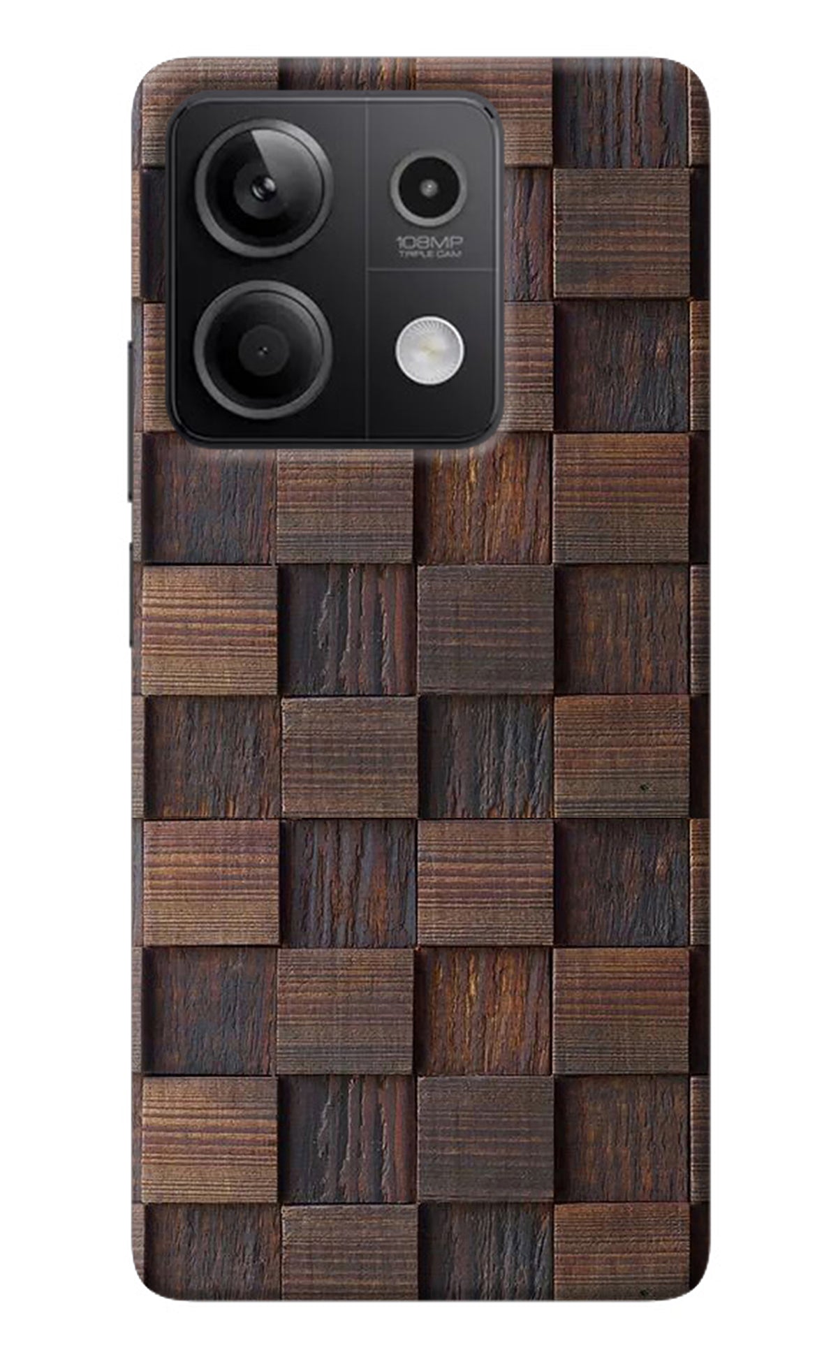 Wooden Cube Design Redmi Note 13 5G Back Cover