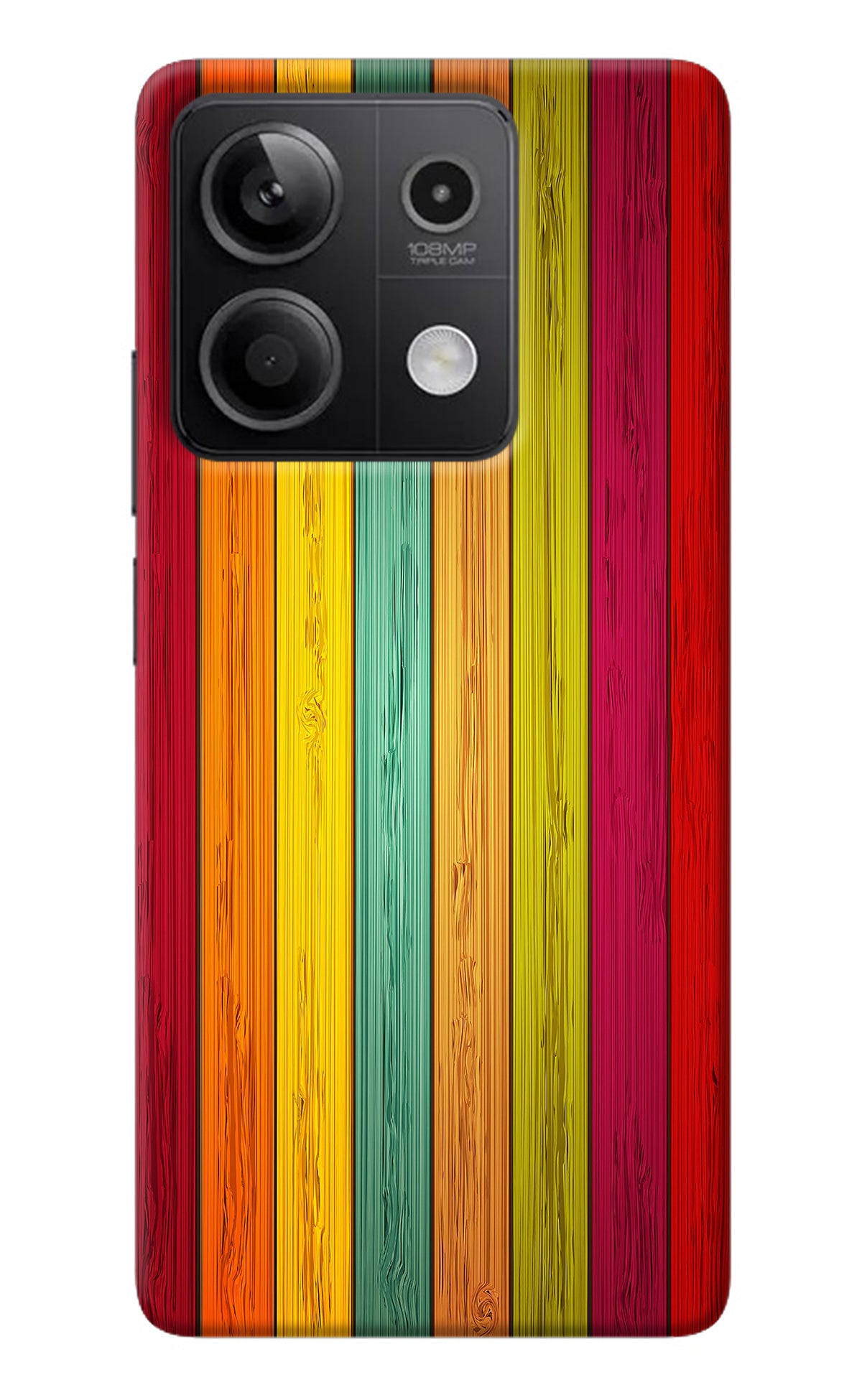 Multicolor Wooden Redmi Note 13 5G Back Cover