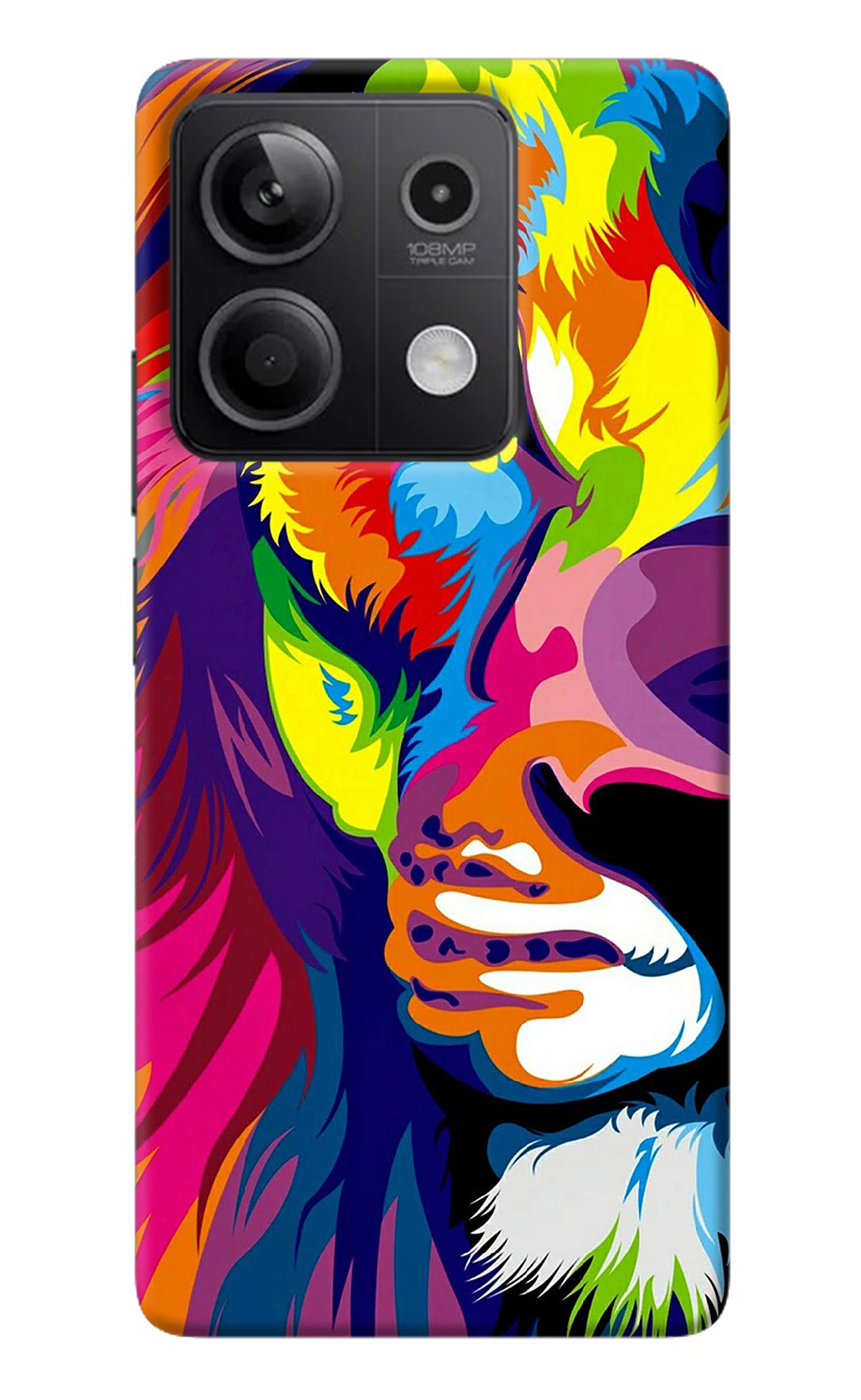 Lion Half Face Redmi Note 13 5G Back Cover