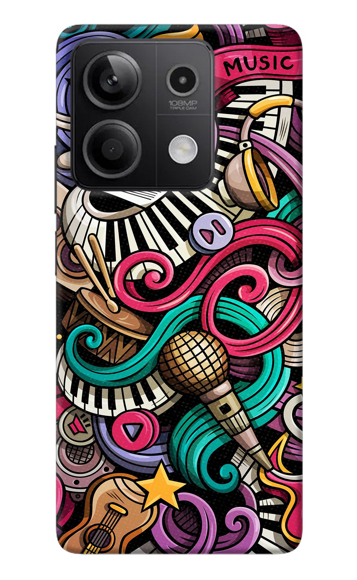 Music Abstract Redmi Note 13 5G Back Cover