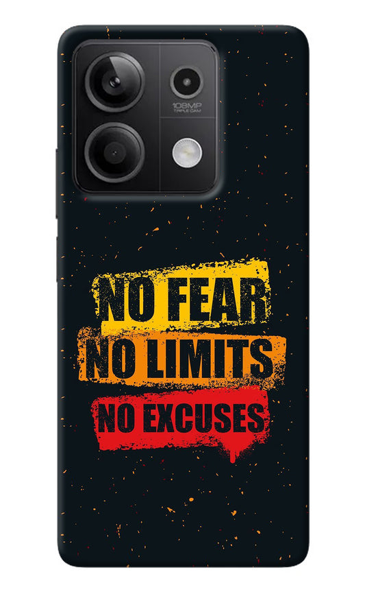 No Fear No Limits No Excuse Redmi Note 13 5G Back Cover