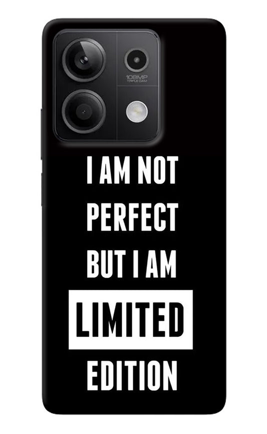 I Am Not Perfect But I Am Limited Edition Redmi Note 13 5G Back Cover