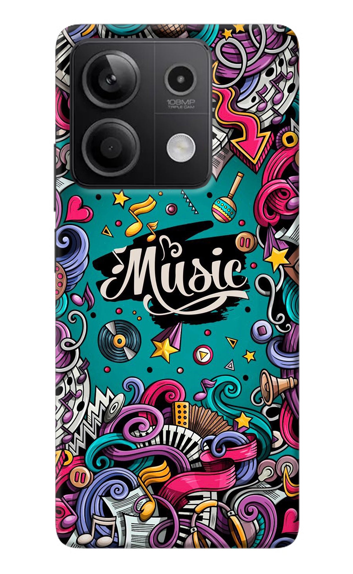 Music Graffiti Redmi Note 13 5G Back Cover