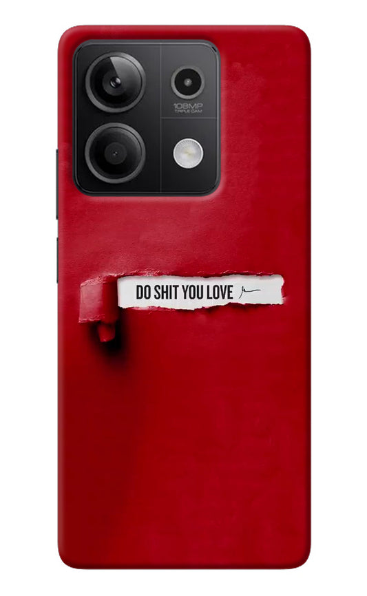 Do Shit You Love Redmi Note 13 5G Back Cover