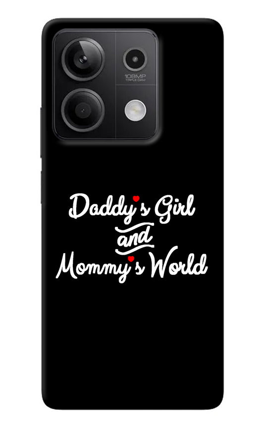 Daddy's Girl and Mommy's World Redmi Note 13 5G Back Cover