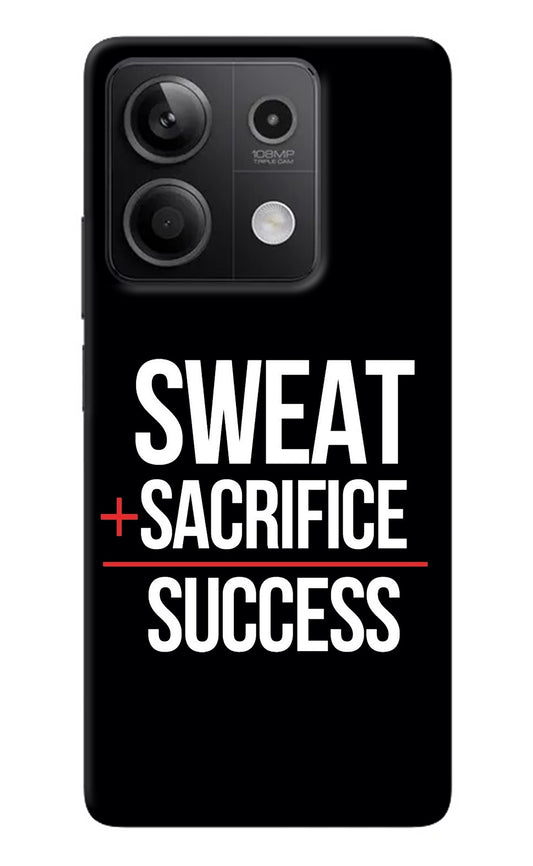 Sweat Sacrifice Success Redmi Note 13 5G Back Cover