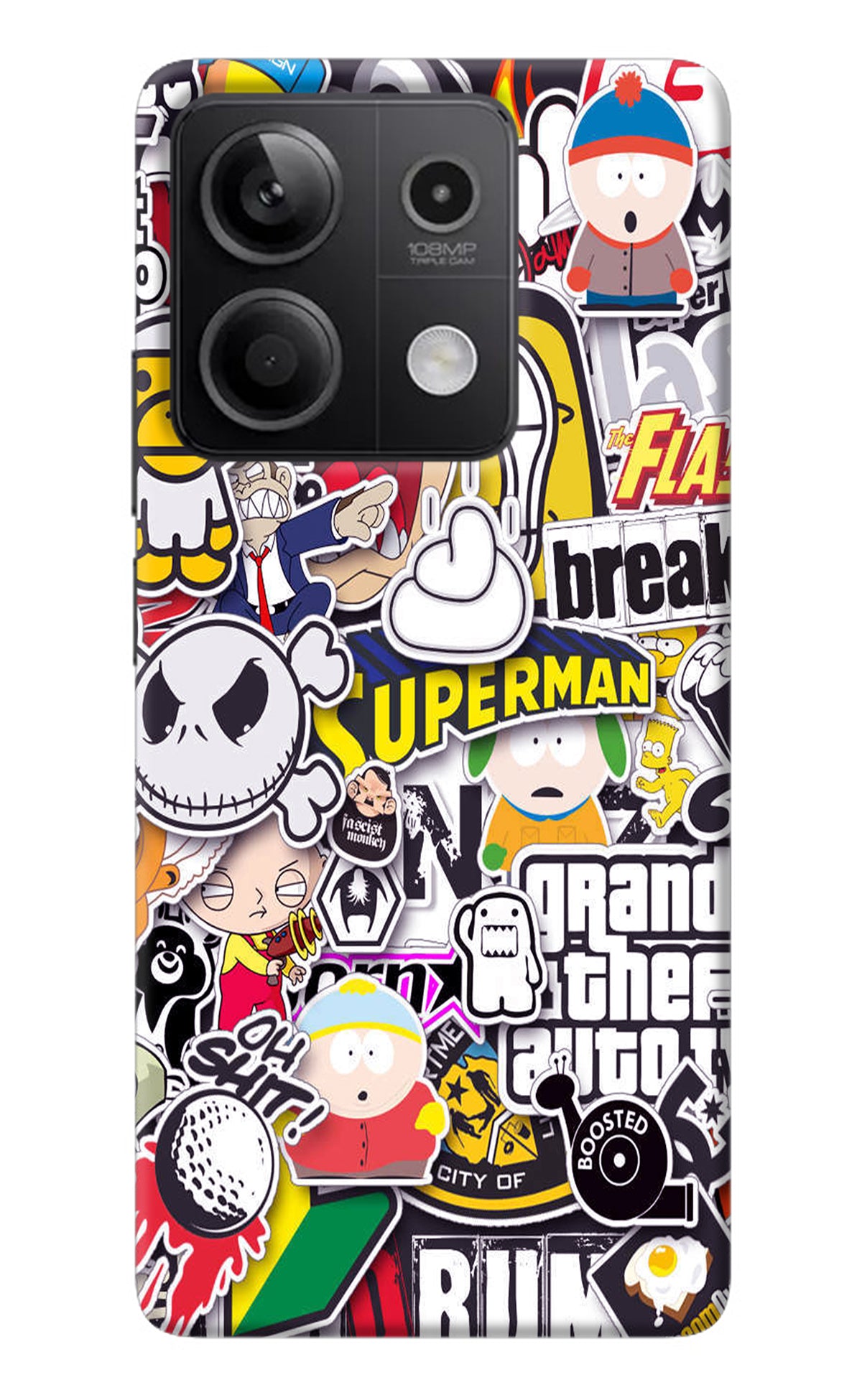 Sticker Bomb Redmi Note 13 5G Back Cover