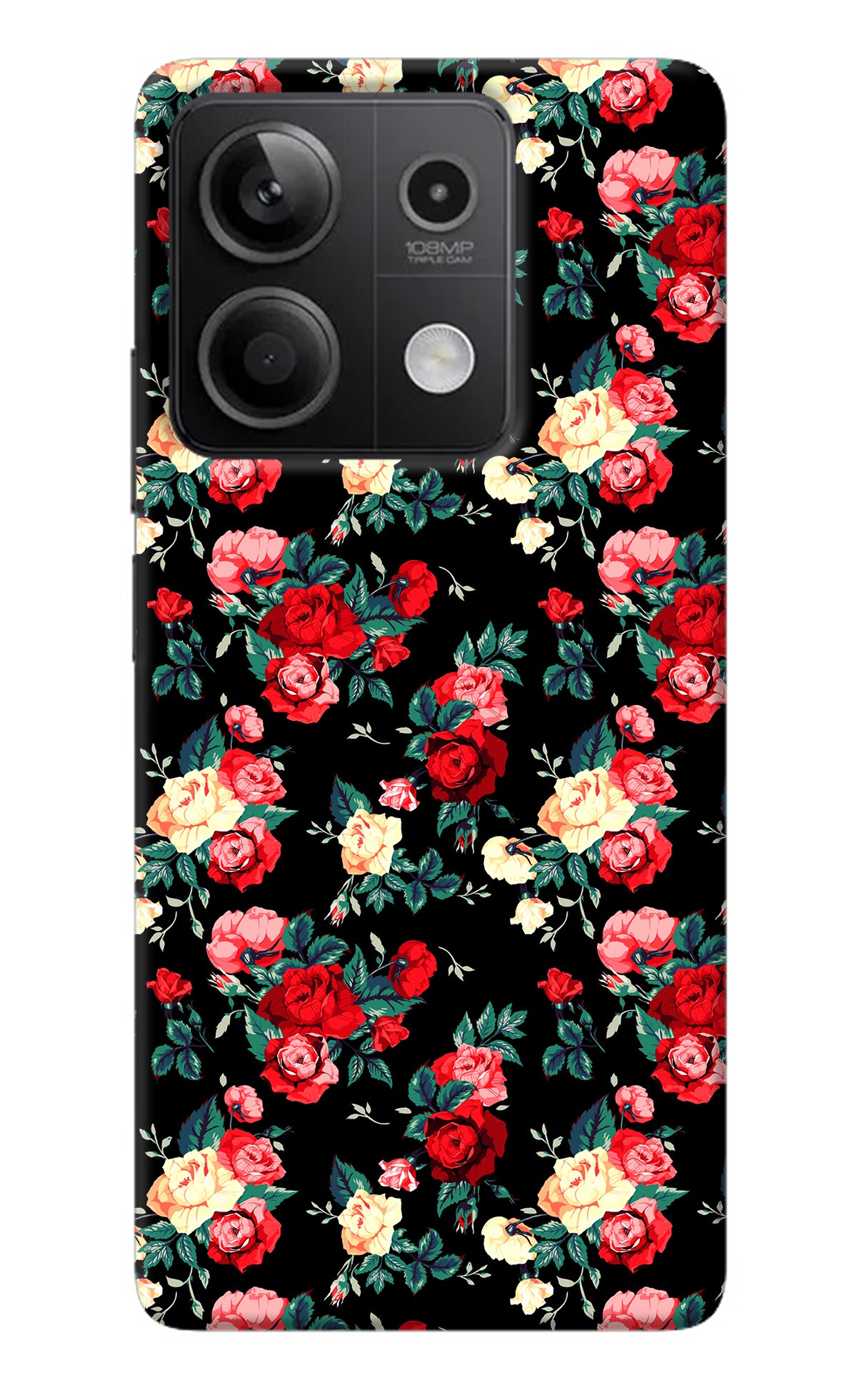 Rose Pattern Redmi Note 13 5G Back Cover