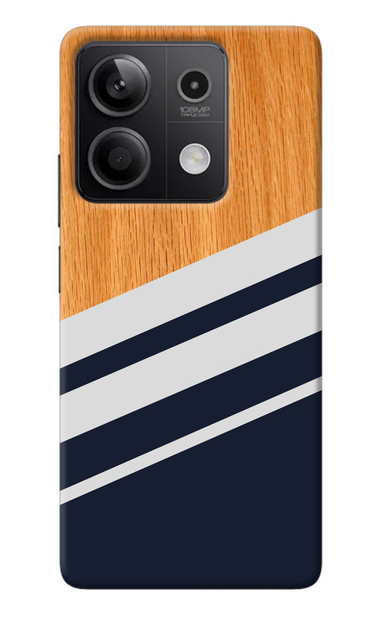 Blue and white wooden Redmi Note 13 5G Back Cover