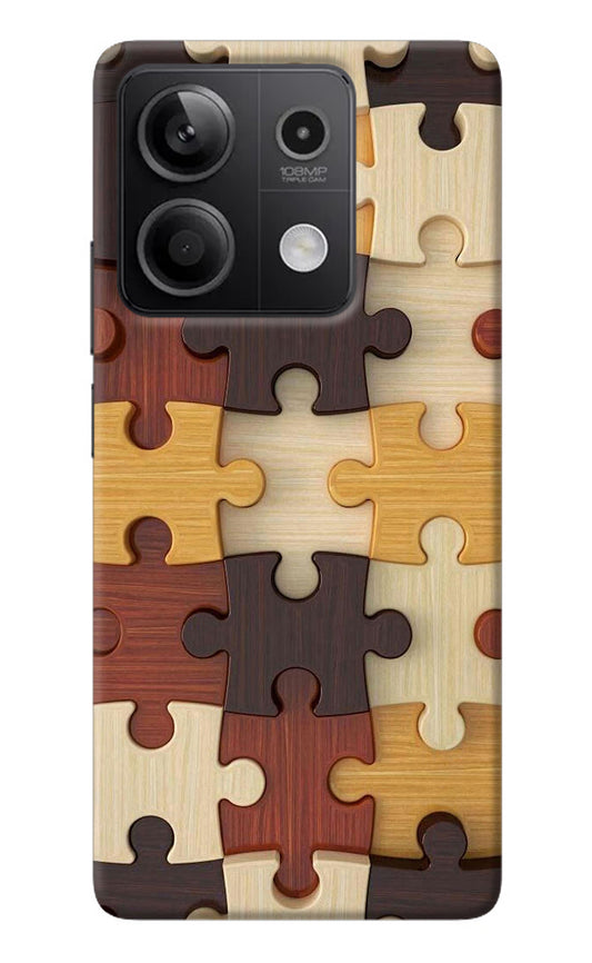 Wooden Puzzle Redmi Note 13 5G Back Cover