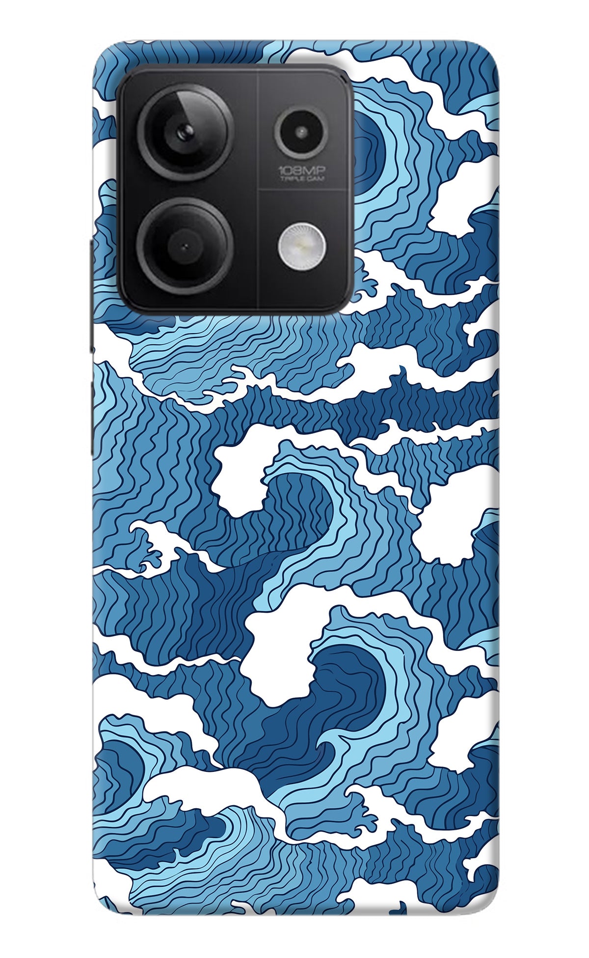 Blue Waves Redmi Note 13 5G Back Cover