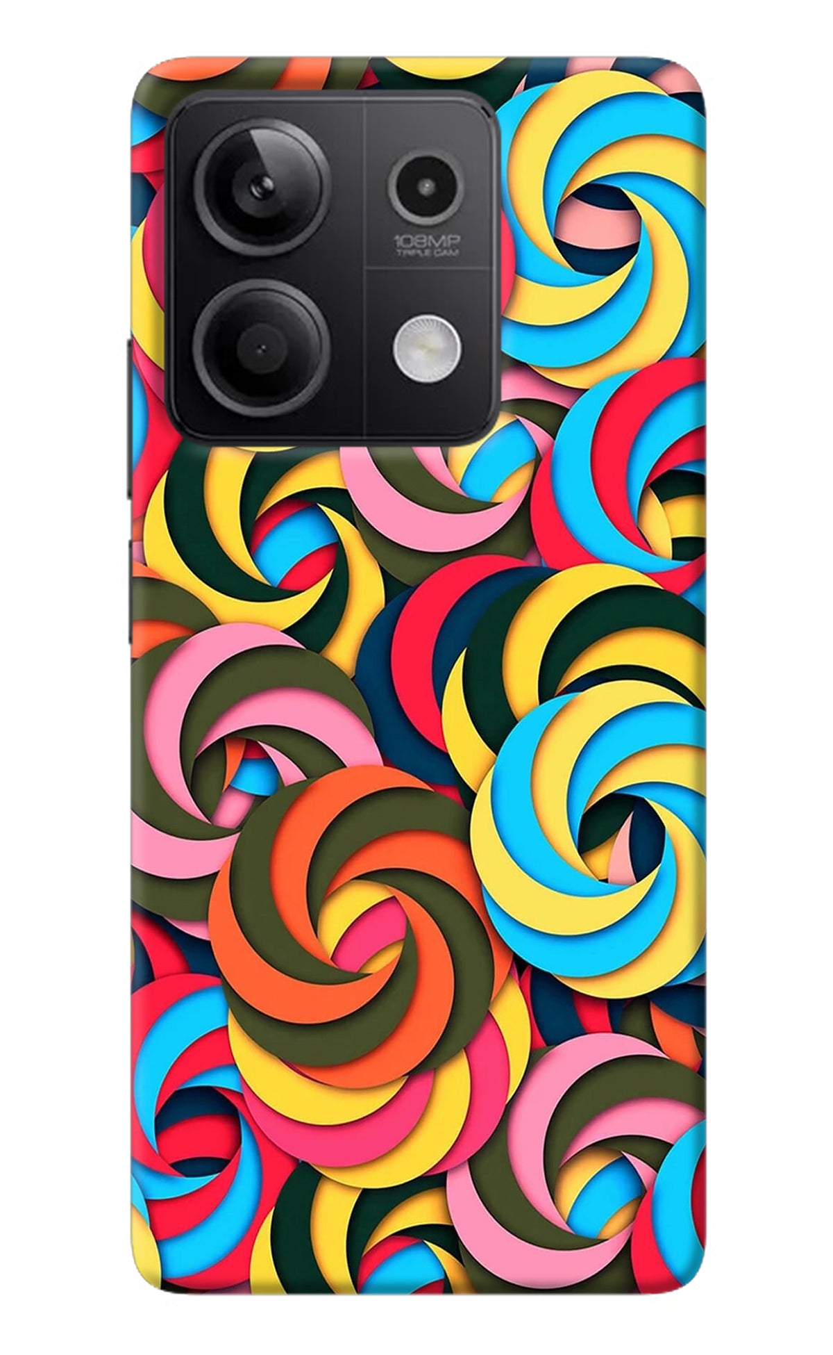 Spiral Pattern Redmi Note 13 5G Back Cover