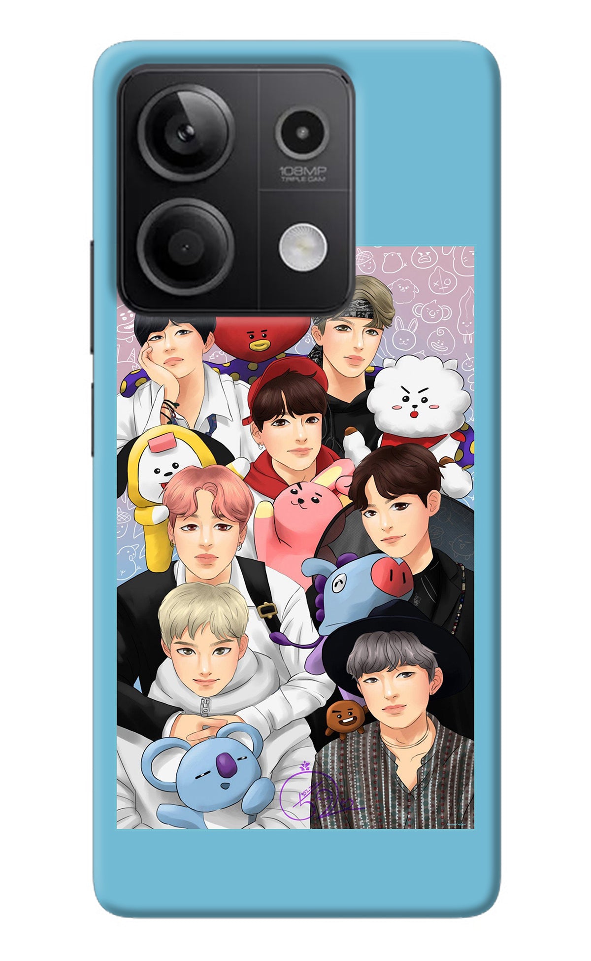 BTS with animals Redmi Note 13 5G Back Cover