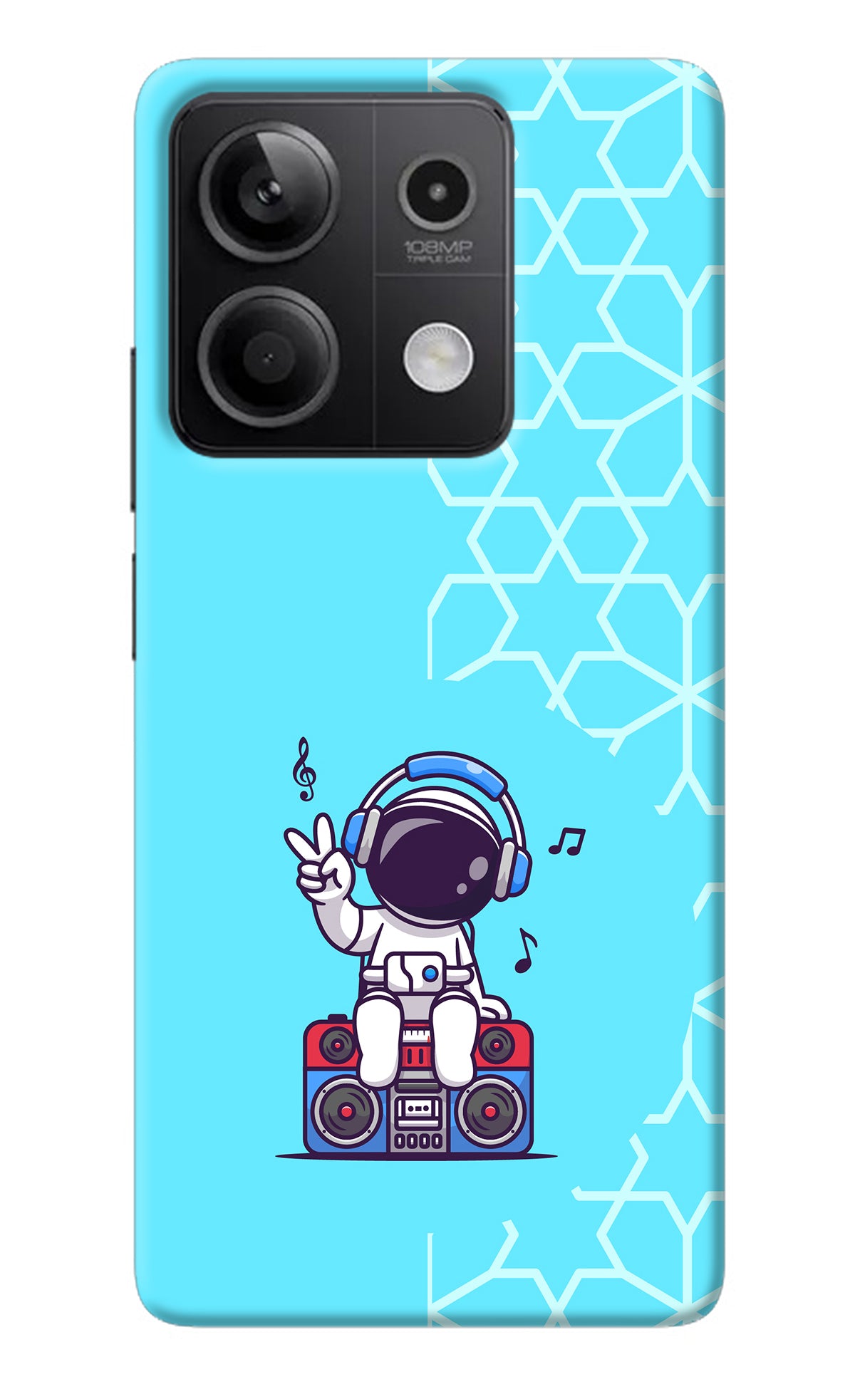 Cute Astronaut Chilling Redmi Note 13 5G Back Cover