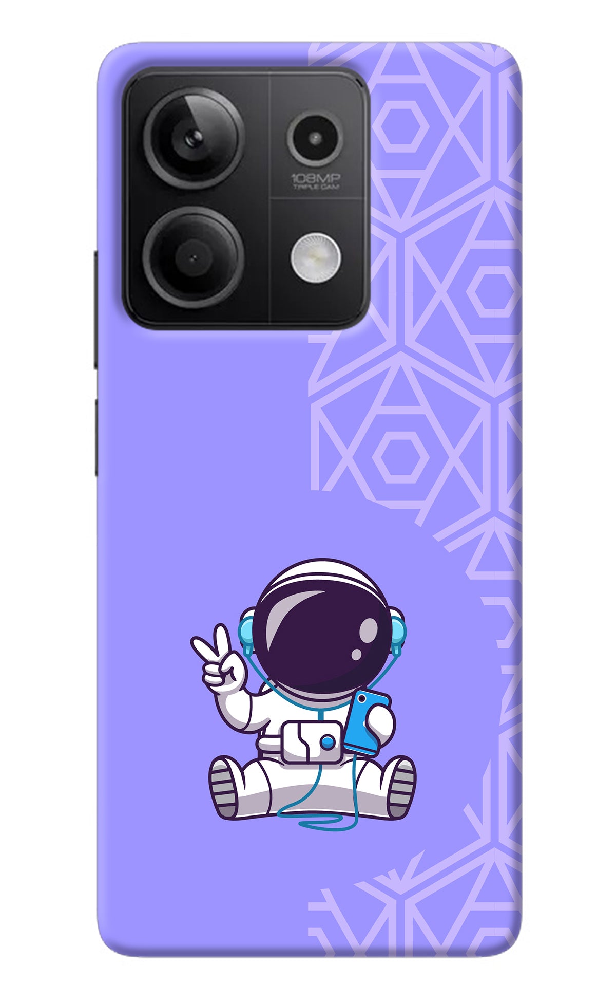 Cute Astronaut Chilling Redmi Note 13 5G Back Cover