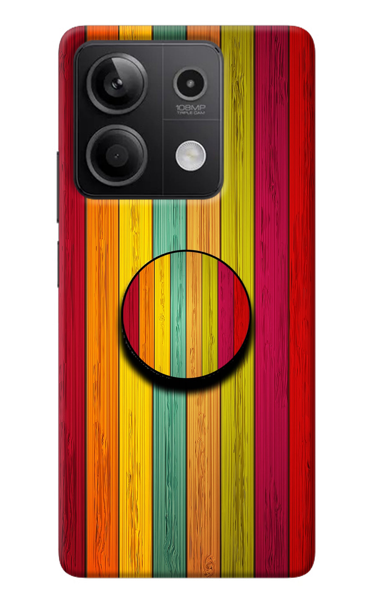 Multicolor Wooden Redmi Note 13 5G Pop Case