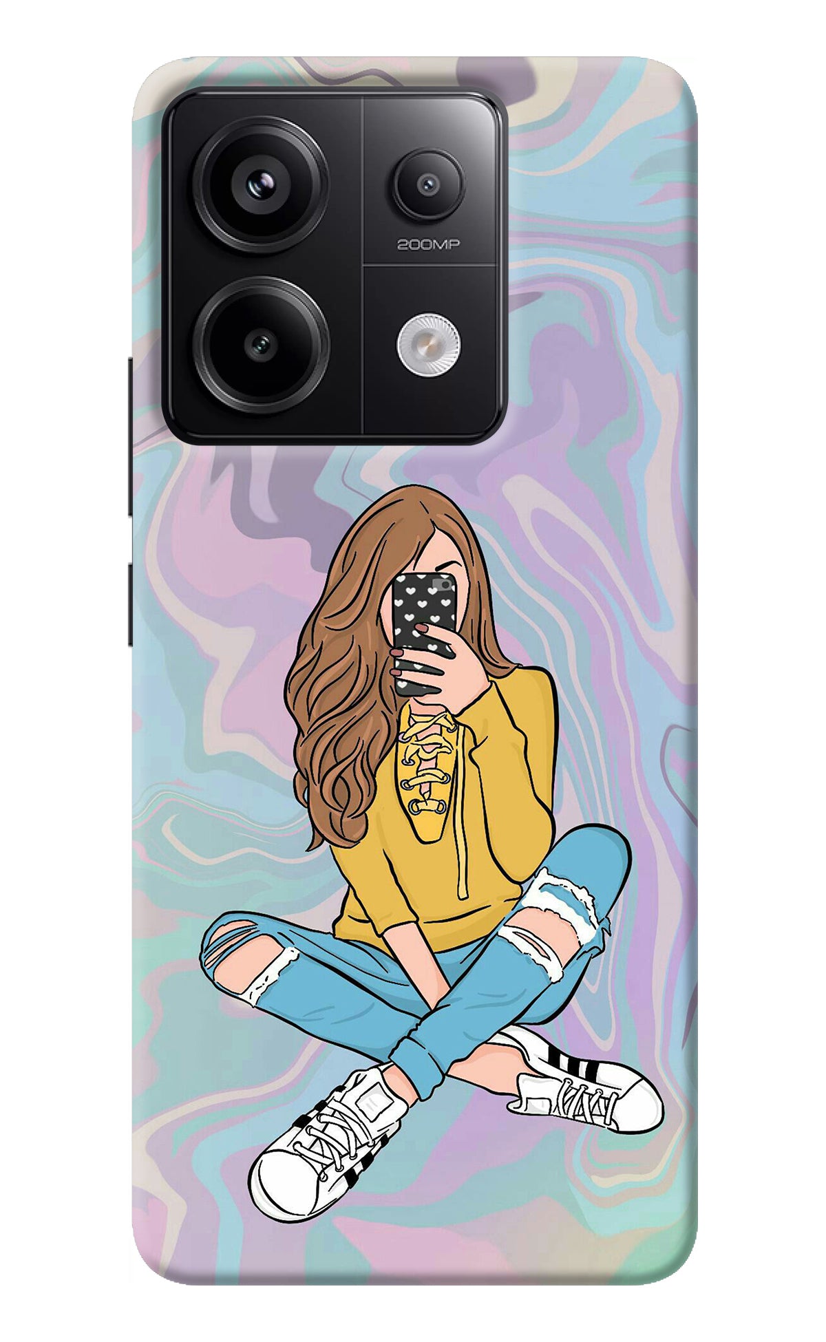 Selfie Girl Redmi Note 13 Pro 5G Back Cover