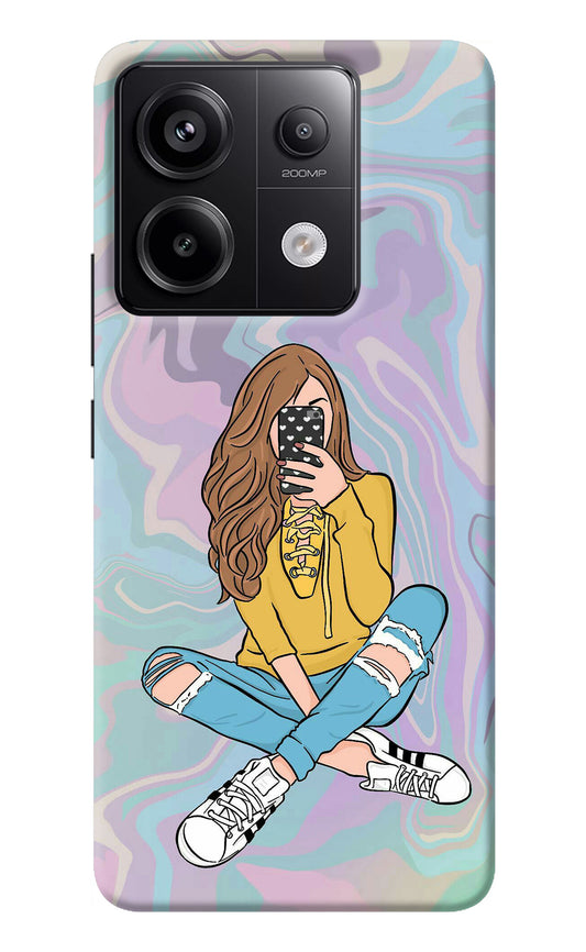 Selfie Girl Redmi Note 13 Pro 5G Back Cover