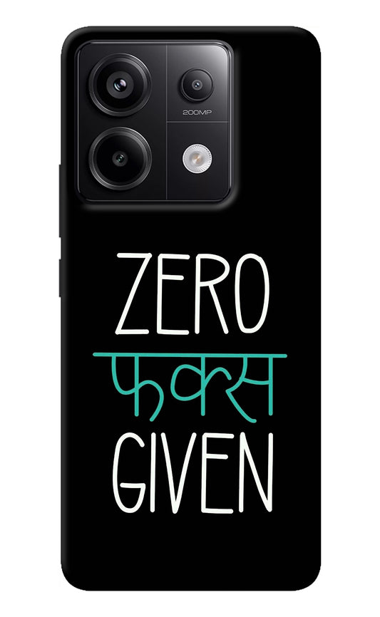 Zero Fucks Given Redmi Note 13 Pro 5G Back Cover