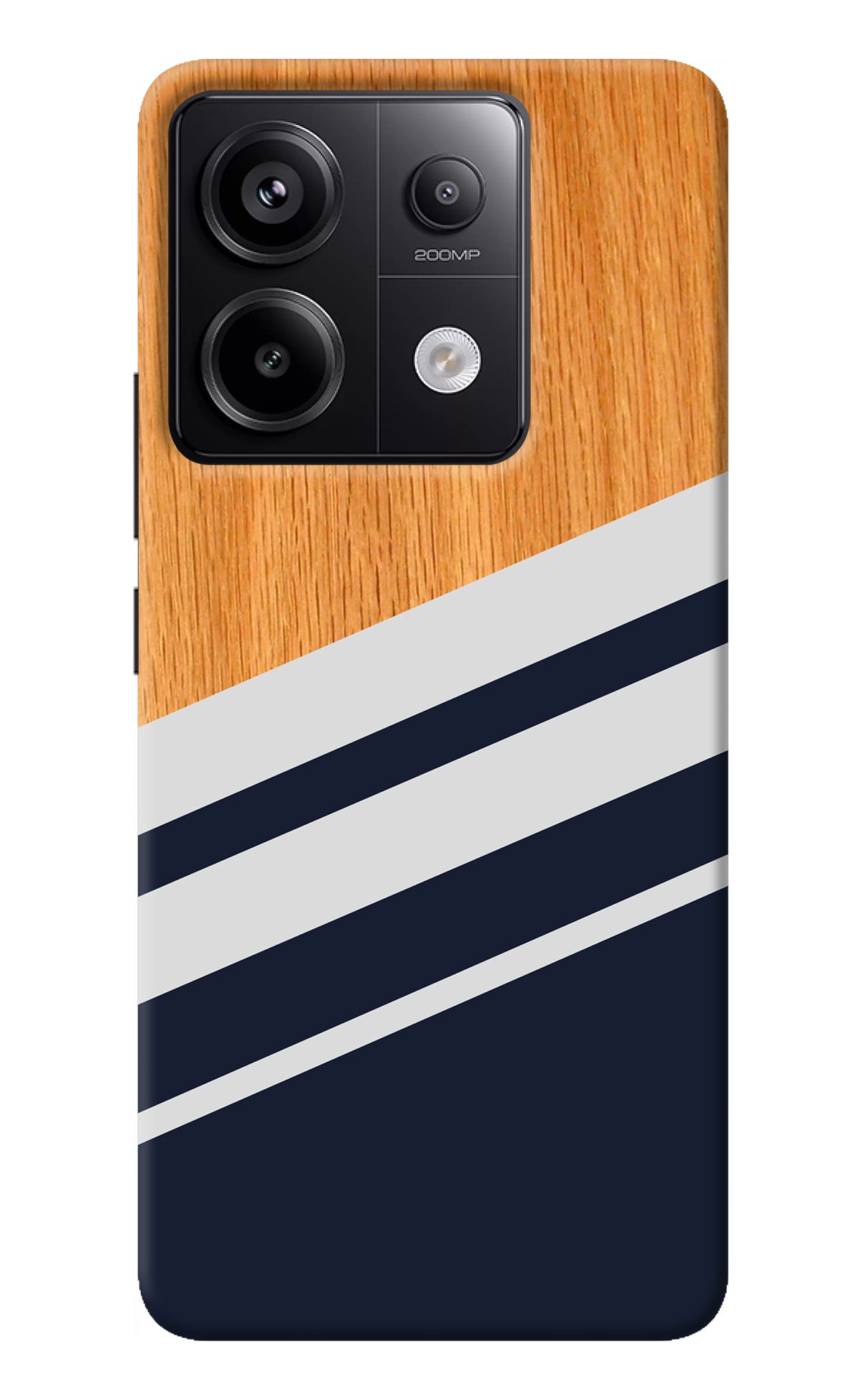 Blue and white wooden Redmi Note 13 Pro 5G Back Cover