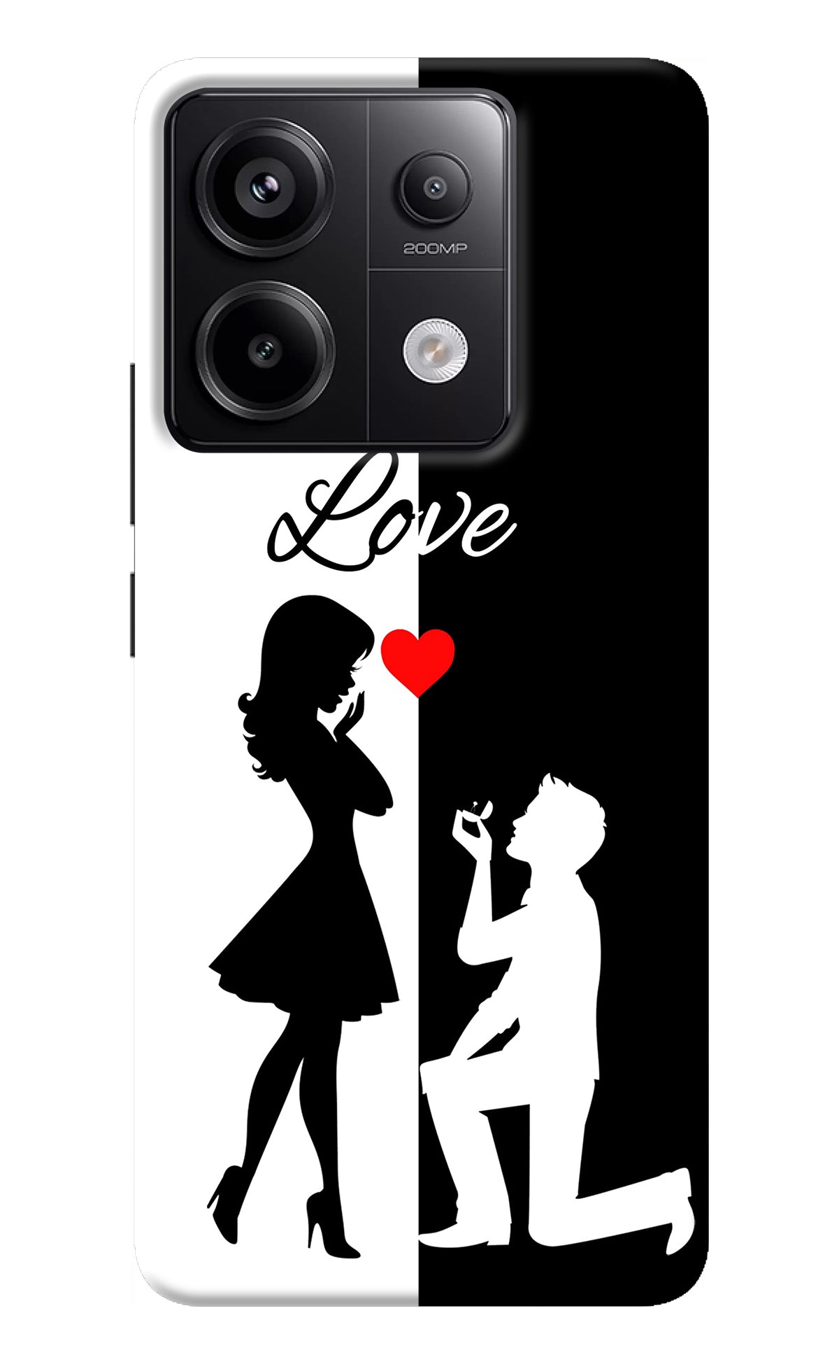 Love Propose Black And White Redmi Note 13 Pro 5G Back Cover