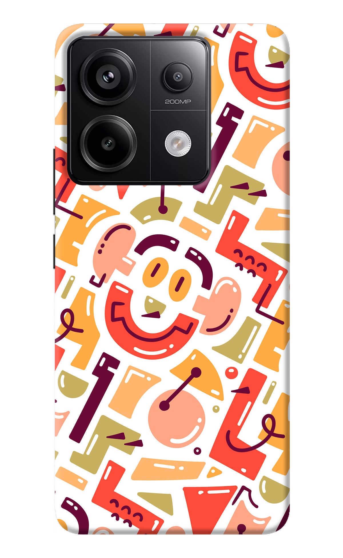 Doodle Pattern Redmi Note 13 Pro 5G Back Cover