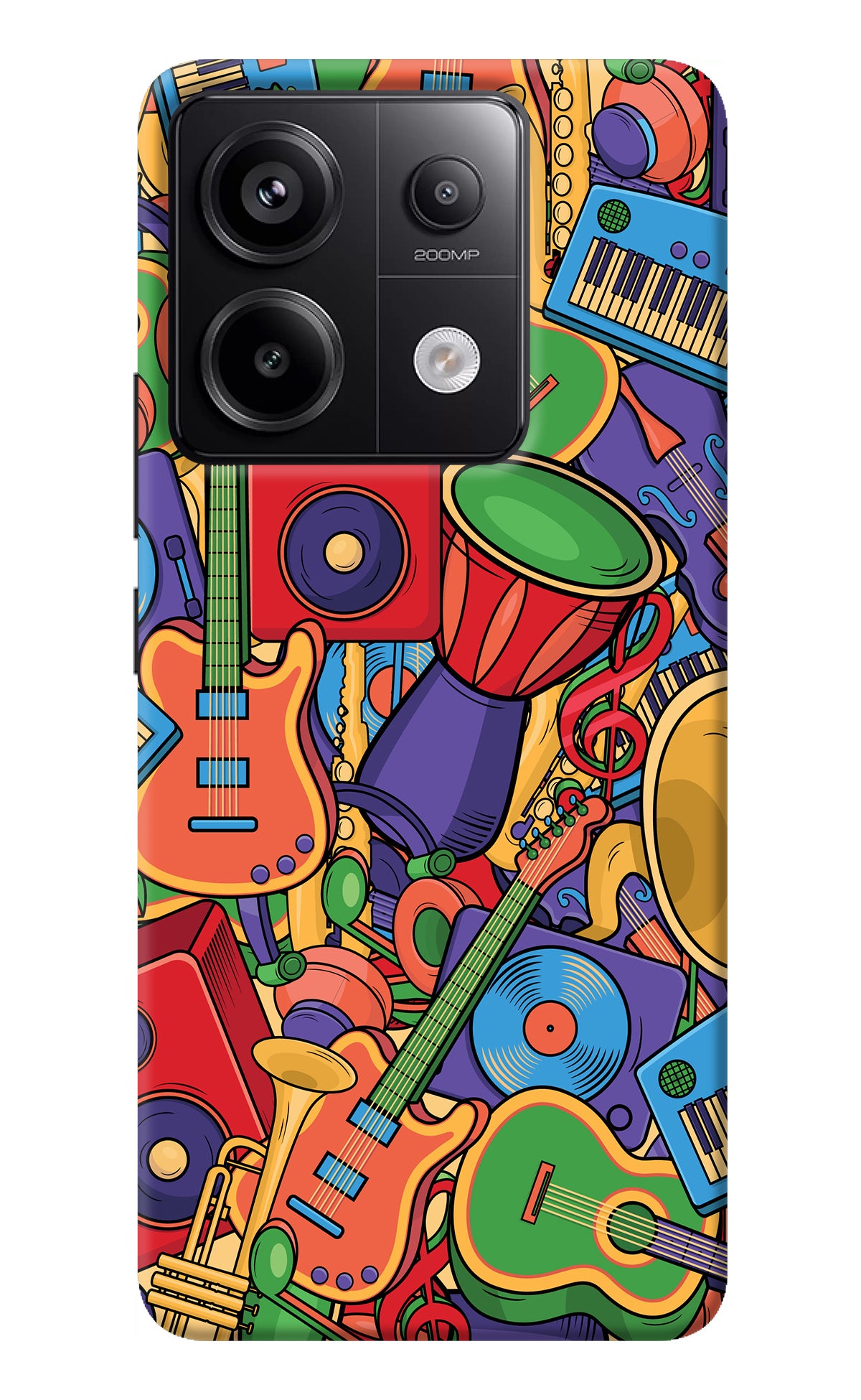 Music Instrument Doodle Redmi Note 13 Pro 5G Back Cover