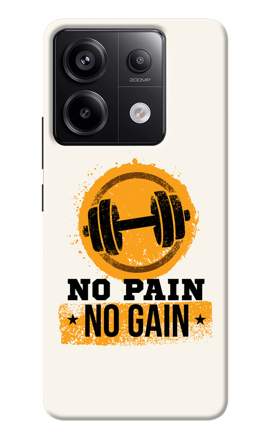 No Pain No Gain Redmi Note 13 Pro 5G Back Cover