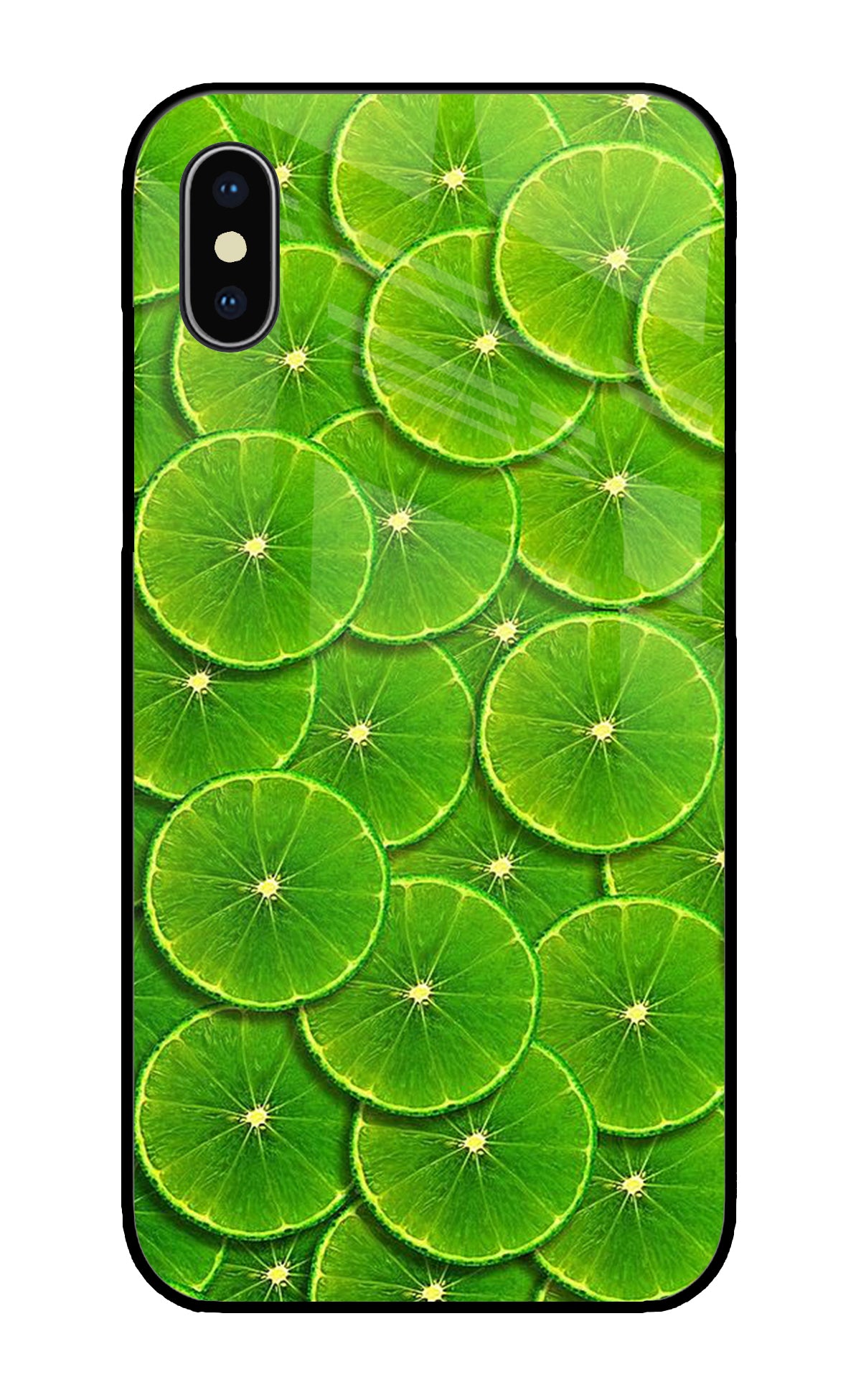 Lime Slice iPhone X Glass Cover