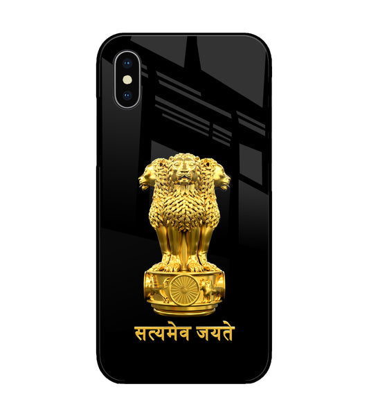 Satyamev Jayate Golden iPhone X Glass Cover