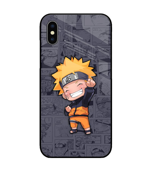 Chota Naruto iPhone X Glass Cover