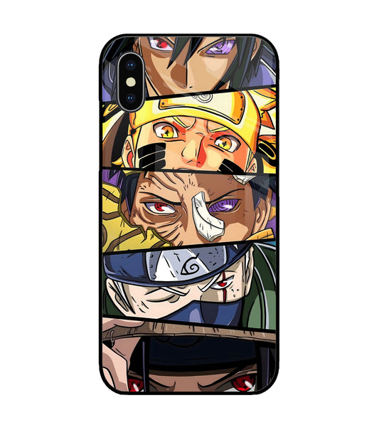 Naruto Character iPhone X Glass Cover