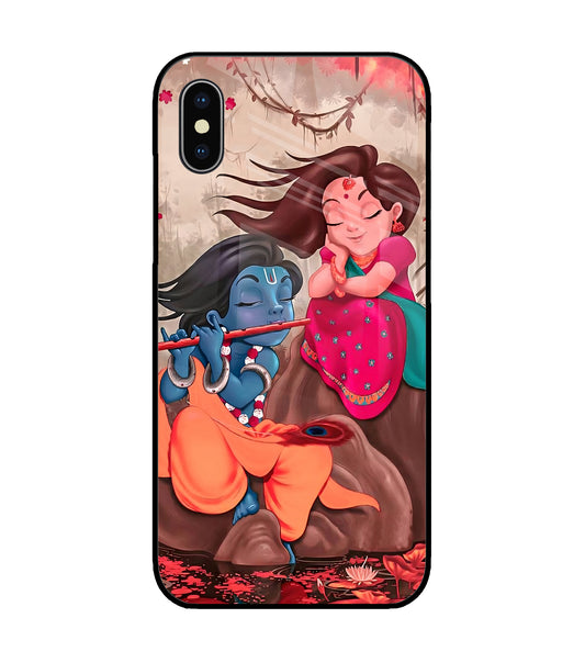 Radhe Krishna iPhone X Glass Cover