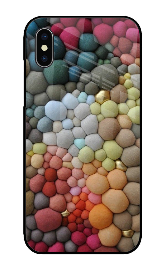 Colorful Balls Rug iPhone XS Glass Cover