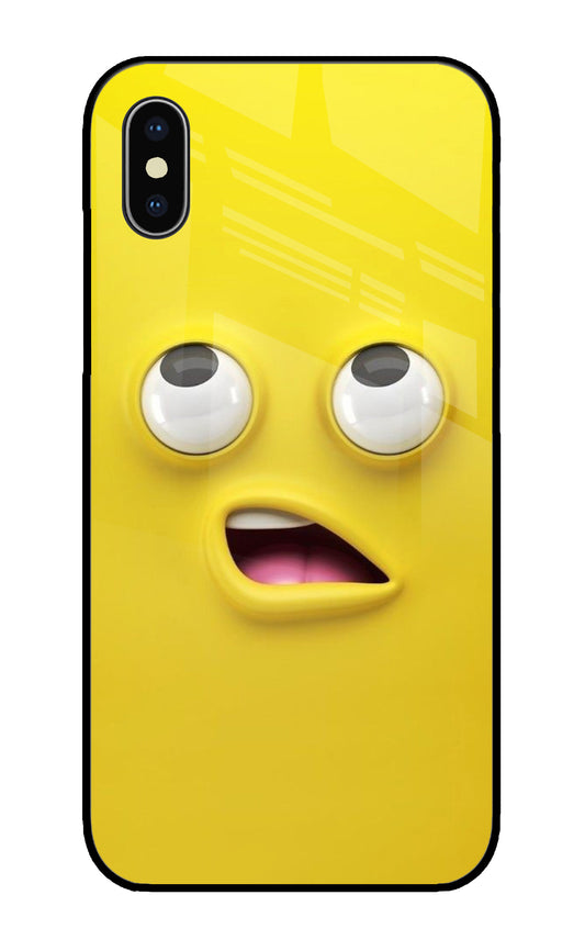 Emoji Face iPhone XS Glass Cover