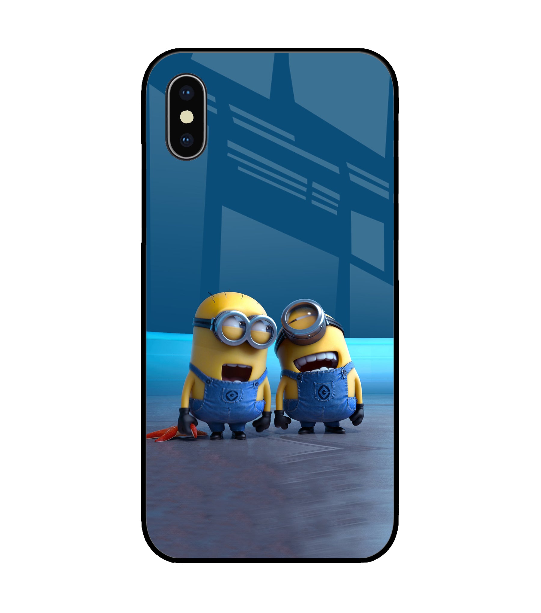 Minion Laughing iPhone XS Glass Cover