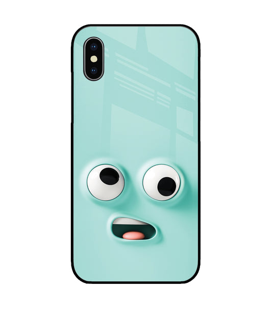 Funny Cartoon iPhone XS Glass Cover